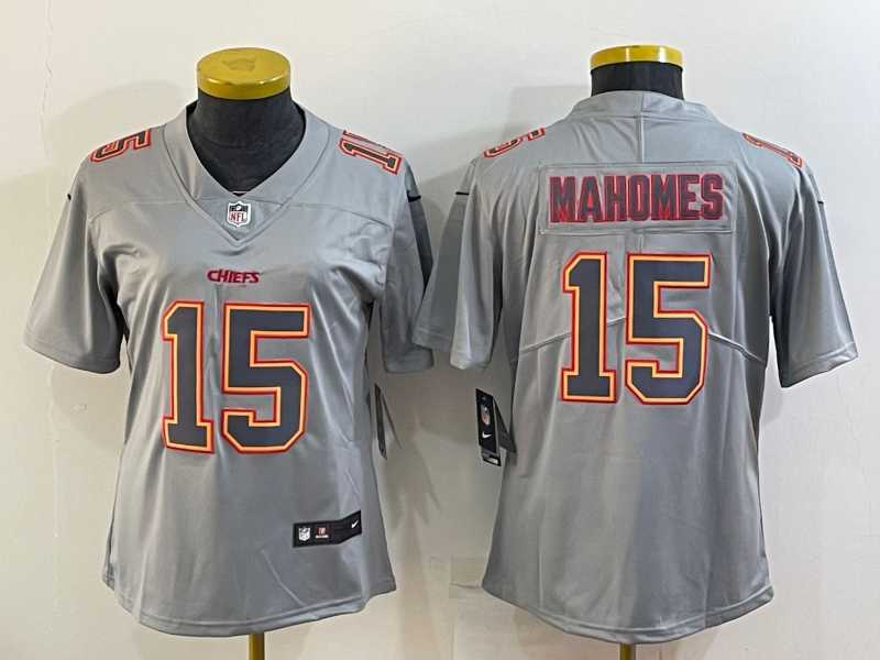 Womens Kansas City Chiefs #15 Patrick Mahomes Atmosphere Fashion Stitched Jersey